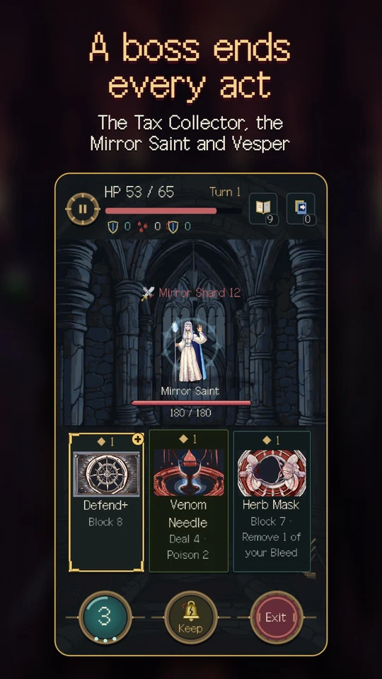 Vamspire store screenshot: Nia fighting the Mirror Saint
